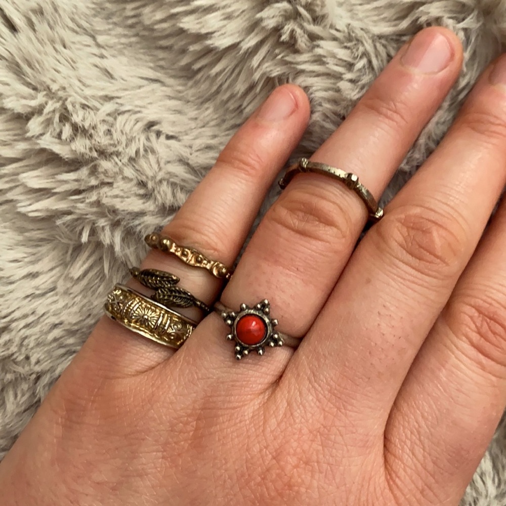 Boho ring set from copper closet